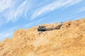 Cable Car to Masada -the ancient jewish fortress on Judaean Desert overlooking the Dead Sea Israel Royalty Free Stock Photo