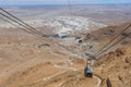 Cable car to the Masada fortress on the edge of the Judean Desert, Israel