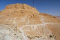 Cable car to the Masada fortress, Judaean Desert in Israel.