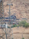 Cable car to the Mount of Temptations, Jericho, West Bank Royalty Free Stock Photo