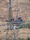 Cable car to the Mount of Temptations, Jericho, West Bank Royalty Free Stock Photo