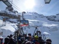 The cable car to Mount Titlis over Engelberg