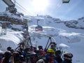 The cable car to Mount Titlis over Engelberg