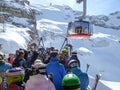 The cable car to Mount Titlis over Engelberg