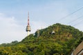 Cable car to N Seoul Tower Royalty Free Stock Photo