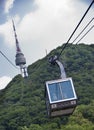 Cable car to Seoul N Tower Royalty Free Stock Photo