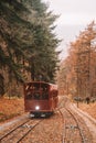 Cable car tram going to the castle of Heidelberg. Royalty Free Stock Photo