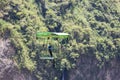 Cable car is used for observing Agoyan falls near Banos, Ecuador Royalty Free Stock Photo