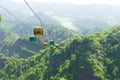 Cable car way with scenic mountainous nature in China