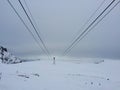 Cable car in the in winter in the Royalty Free Stock Photo