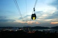 Cable cars at mount faber Royalty Free Stock Photo