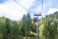 Cable cars or Ski lifts at Alta Badia. Italian Dolomites, Corvara in Badia Royalty Free Stock Photo