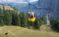 Cable cars or Ski lifts at Alta Badia. Italian Dolomites, Corvara in Badia Royalty Free Stock Photo