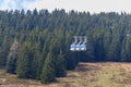 Cable cars to peak of Niederhorn mountain in Switzerland