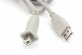 Cable connector micro-USB to USB on white background