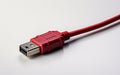 Cable Connector USB White Background -Generative Ai