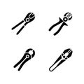 Cable cutter professional solid icon design Royalty Free Stock Photo