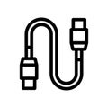 cable data line icon illustration vector graphic Royalty Free Stock Photo