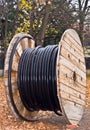 Cable drum coil electrical isolated cable