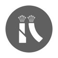 Cable, fiber, optic, optical icon. Gray vector graphics Royalty Free Stock Photo