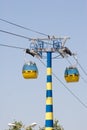 Cable gondola cars. Royalty Free Stock Photo