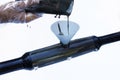 Cable jointing Royalty Free Stock Photo