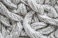 Cable Knit Fabric Texture: Light Grey Yarn Royalty Free Stock Photo