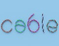Cable Letters with Wires Royalty Free Stock Photo