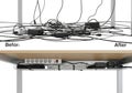 Before and after cable management solution Royalty Free Stock Photo
