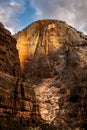 Cable Mountain Showing The Rock Fall That Closed Echo Canyon