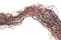 Cable network scraps Royalty Free Stock Photo