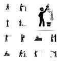 cable, patch up worker icon. Construction People icons universal set for web and mobile