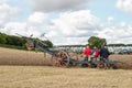 Cable pulled plough at Dorset steam fair Royalty Free Stock Photo