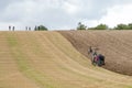 Cable pulled plough at Dorset steam fair Royalty Free Stock Photo