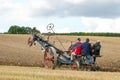 Cable pulled plough at Dorset steam fair Royalty Free Stock Photo
