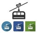 Cable railway icon in different variants Royalty Free Stock Photo