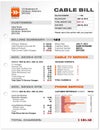 Cable Service Phone Bill Document Sample Template