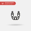 Cable Simple vector icon. Illustration symbol design template for web mobile UI element. Perfect color modern pictogram on Royalty Free Stock Photo