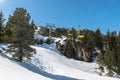 Cable ski lifts in Mayrhofen ski resort, Austria