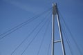 Cable-stayed bridge and cloudless sky Royalty Free Stock Photo