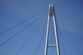 Cable-stayed bridge and cloudless sky Royalty Free Stock Photo