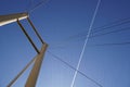 Cable-stayed bridge and cloudless sky Royalty Free Stock Photo
