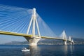 Cable stayed bridge, Greece Royalty Free Stock Photo