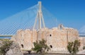Cable stayed bridge, Greece Royalty Free Stock Photo
