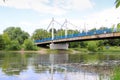 Cable-stayed bridge over the Kotorosl river in Yaroslavl. View f