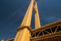 cable stayed bridge under blue sky in Wuhan city china Royalty Free Stock Photo