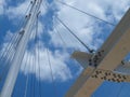 Cable Stayed Katy Trail Pedestrian Bridge Royalty Free Stock Photo