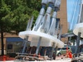 Cable Stayed Katy Trail Pedestrian Bridge Royalty Free Stock Photo