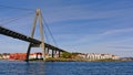 Cable-stayed suspension bridge in Stavanger, Norway. Royalty Free Stock Photo