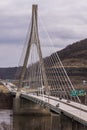 Cable-Stayed Suspension Bridge - US 22 - Ohio River Royalty Free Stock Photo